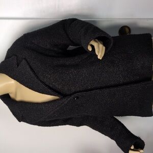 Beautiful Black Wool Blend Boucle Jacket
